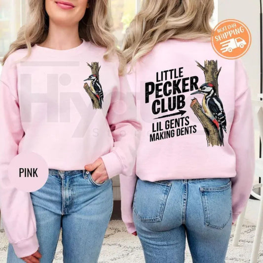 Little Pecker Club Hoody: Funny Lil Gents Making Dents Offensive Men Sweatshirt
