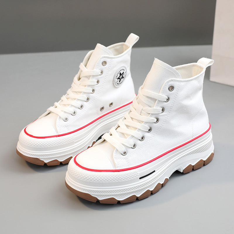 Women's Breathable High-Top Canvas Shoes for Summer
