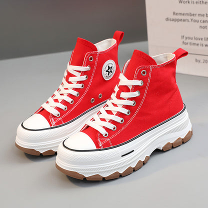 Women's Breathable High-Top Canvas Shoes for Summer