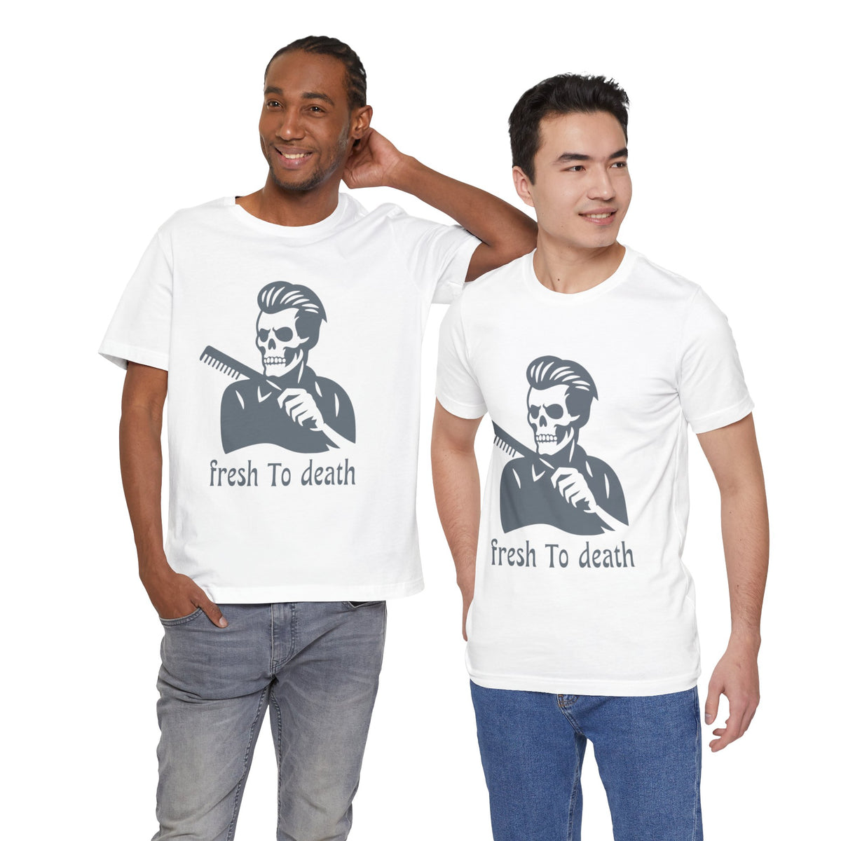 Fresh to Death Barber Skull T-Shirt