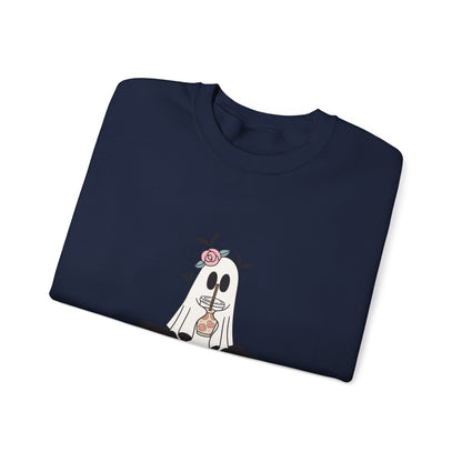 Halloween Ghost Crewneck Sweatshirt — 'Fabulous' Cute Ghost Graphic