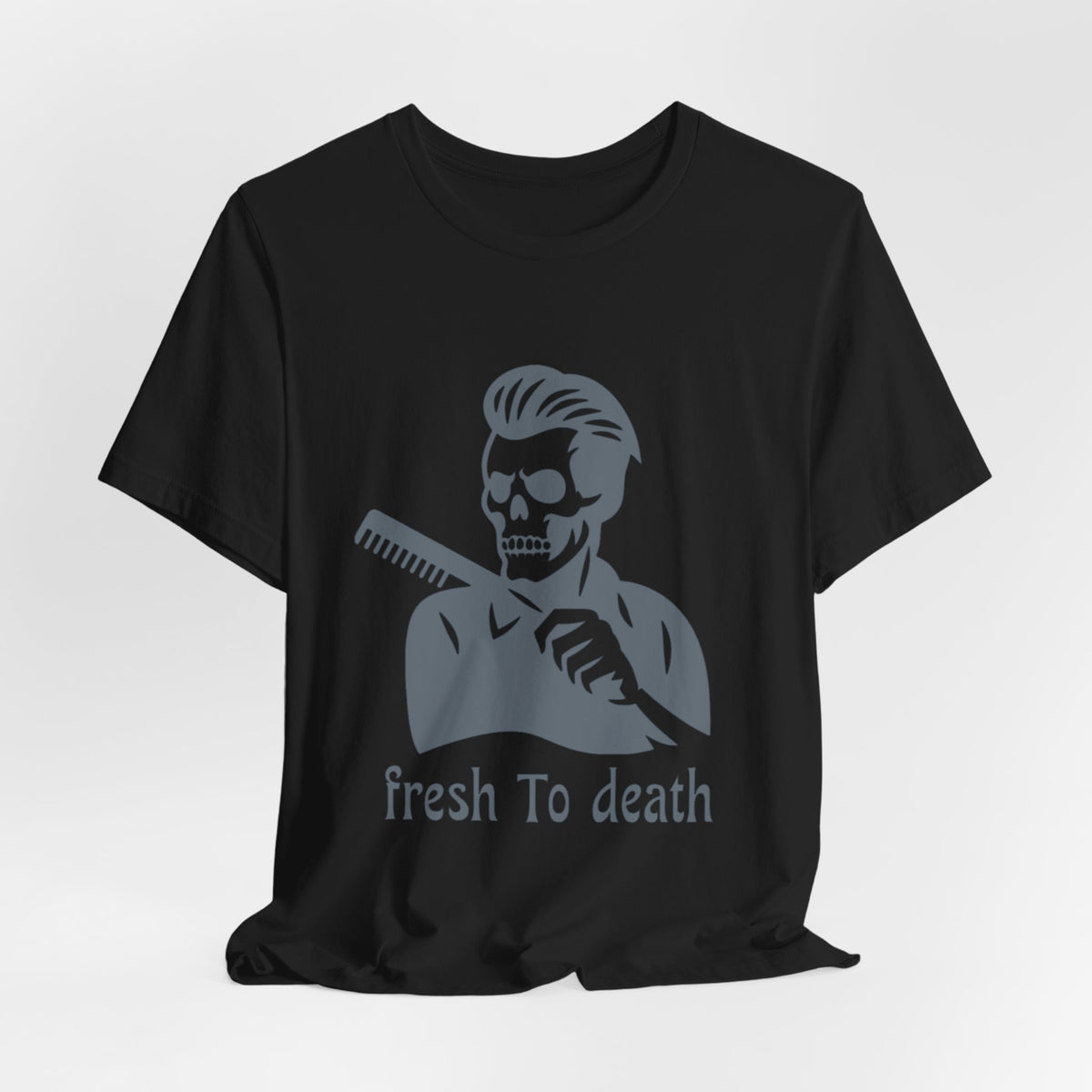 Fresh to Death Barber Skull T-Shirt