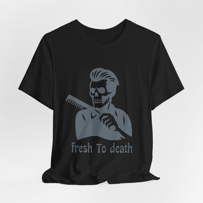 Fresh to Death Barber Skull T-Shirt