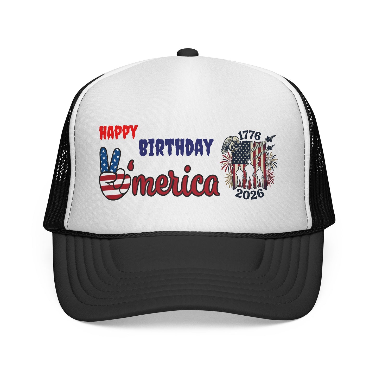 Happy Birthday 'Merica Trucker Hat — Patriotic 4th of July Cap (1776-2026)