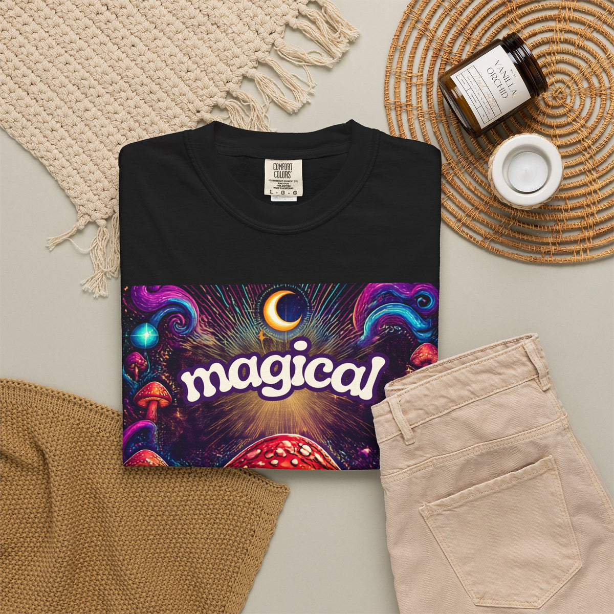 Magical Mushroom T-Shirt — Psychedelic Forest Graphic Tee