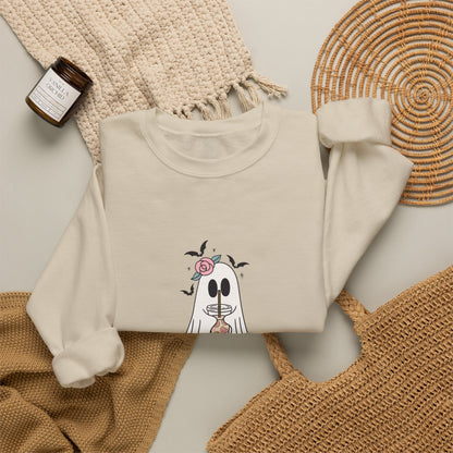 Halloween Ghost Crewneck Sweatshirt — 'Fabulous' Cute Ghost Graphic