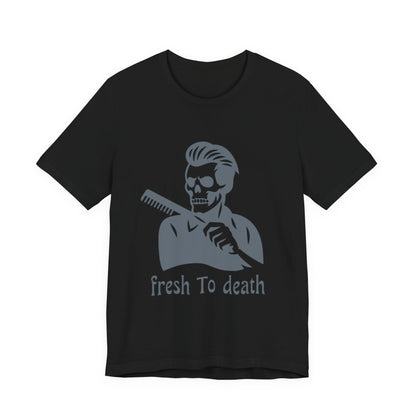 Fresh to Death Barber Skull T-Shirt