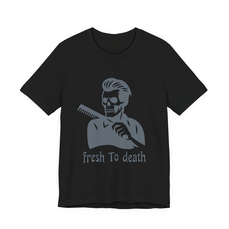 Fresh to Death Barber Skull T-Shirt