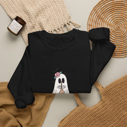 Halloween Ghost Crewneck Sweatshirt — 'Fabulous' Cute Ghost Graphic