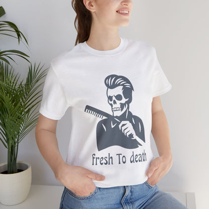 Fresh to Death Barber Skull T-Shirt