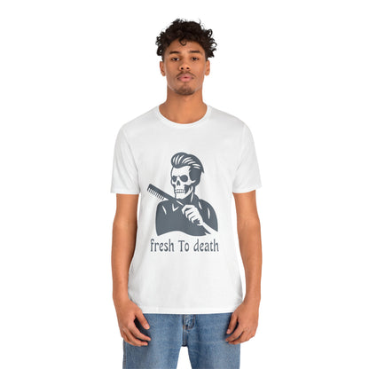 Fresh to Death Barber Skull T-Shirt
