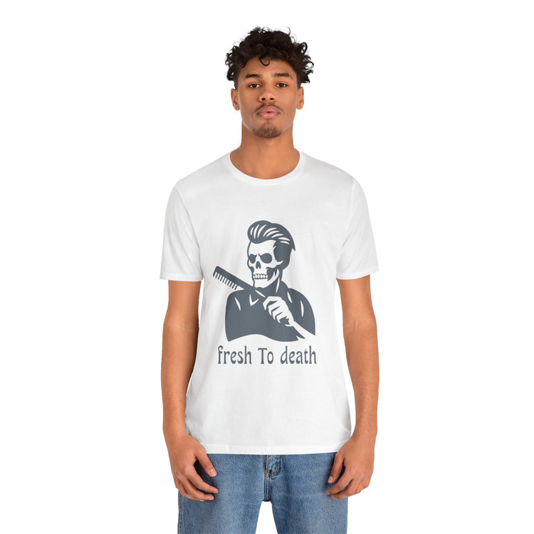 Fresh to Death Barber Skull T-Shirt