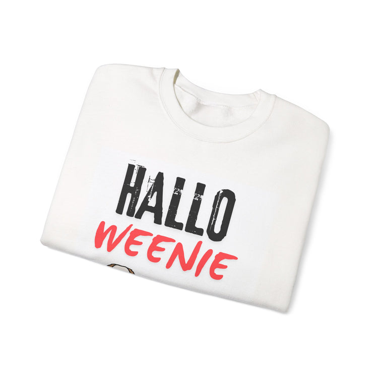 Hallo Weenie Dachshund Sweatshirt — Cute Halloween Sausage Dog Crewneck