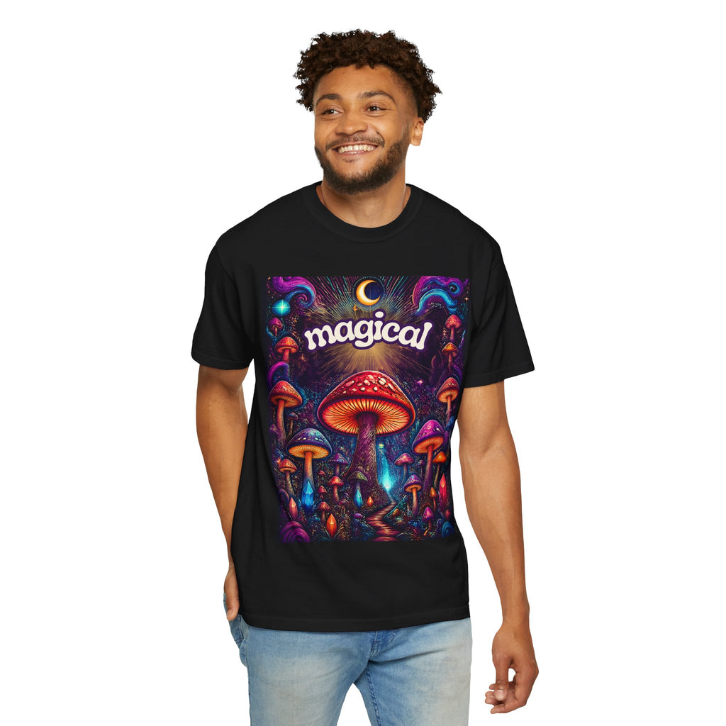 Magical Mushroom T-Shirt — Psychedelic Forest Graphic Tee