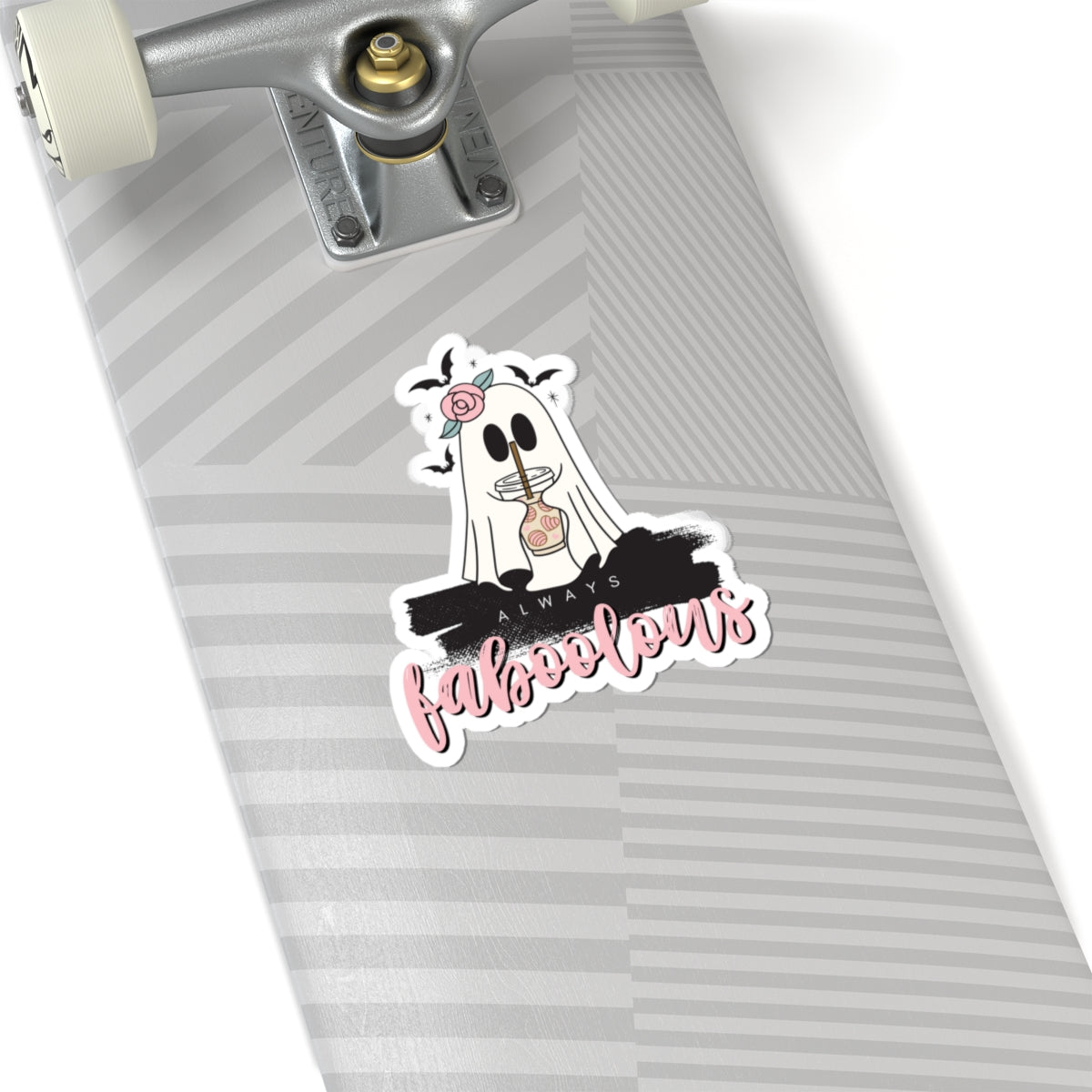 Always Faboolous Ghost Kiss-Cut Sticker — Cute Halloween Laptop Decal