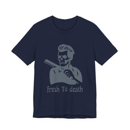 Fresh to Death Barber Skull T-Shirt