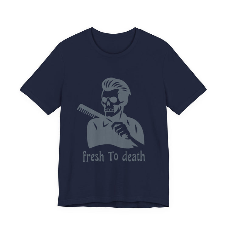 Fresh to Death Barber Skull T-Shirt