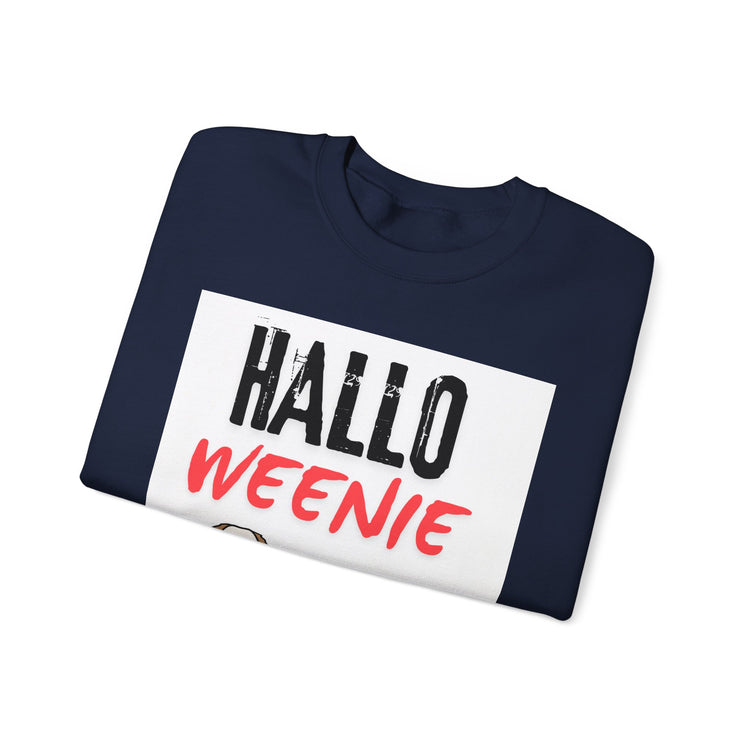 Hallo Weenie Dachshund Sweatshirt — Cute Halloween Sausage Dog Crewneck
