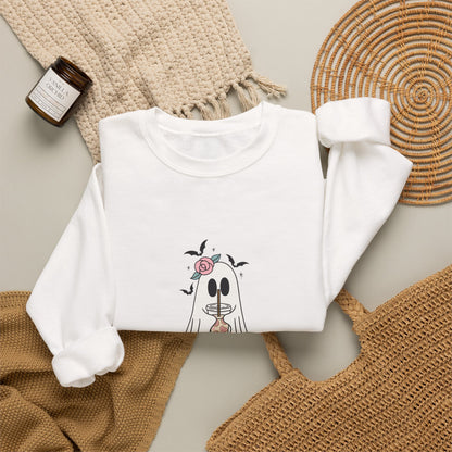 Halloween Ghost Crewneck Sweatshirt — 'Fabulous' Cute Ghost Graphic