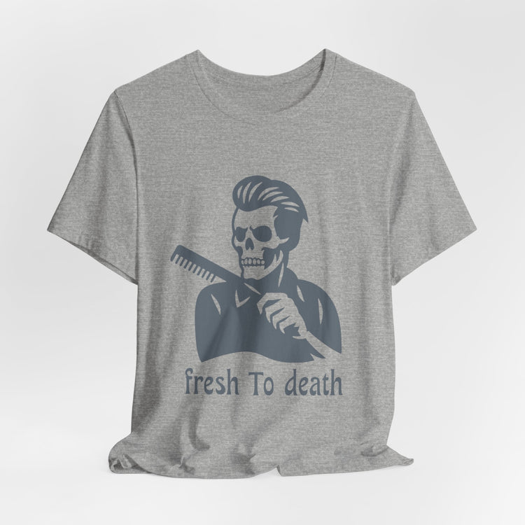 Fresh to Death Barber Skull T-Shirt