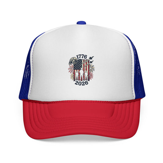 Happy Birthday 'Merica Trucker Hat — Patriotic 4th of July Cap (1776-2026)