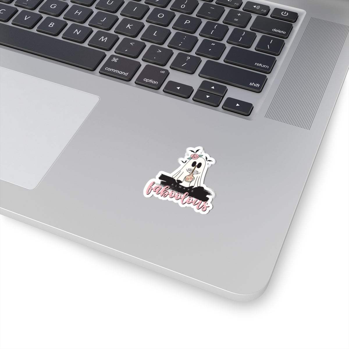 Always Faboolous Ghost Kiss-Cut Sticker — Cute Halloween Laptop Decal