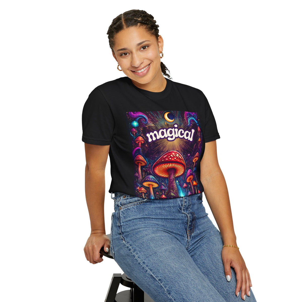Magical Mushroom T-Shirt — Psychedelic Forest Graphic Tee