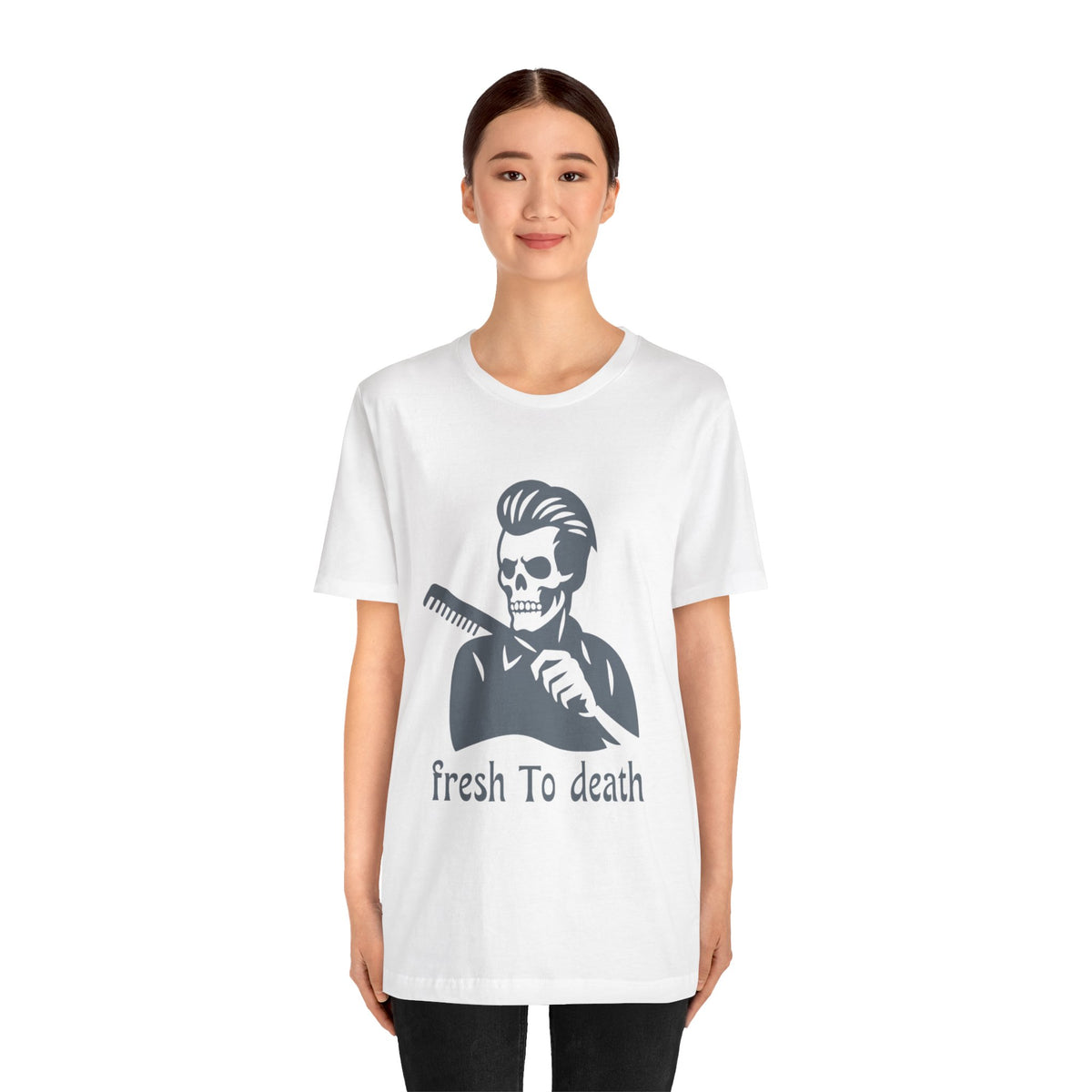 Fresh to Death Barber Skull T-Shirt