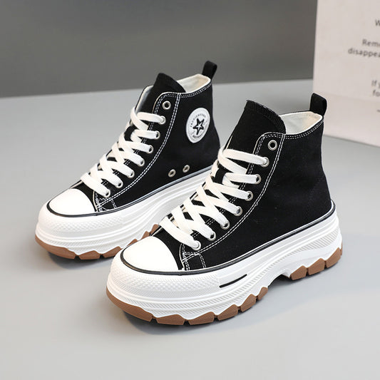 Women's Breathable High-Top Canvas Shoes for Summer