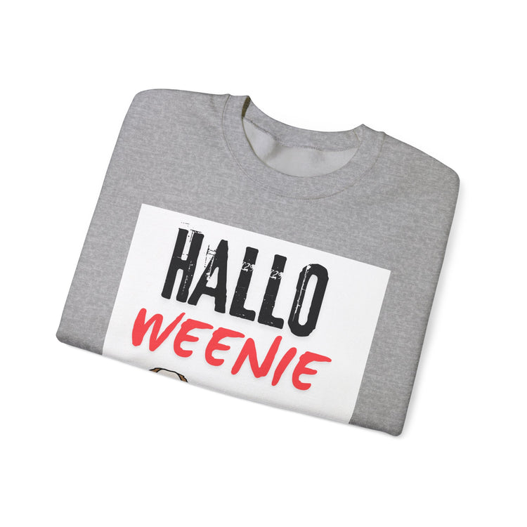 Hallo Weenie Dachshund Sweatshirt — Cute Halloween Sausage Dog Crewneck