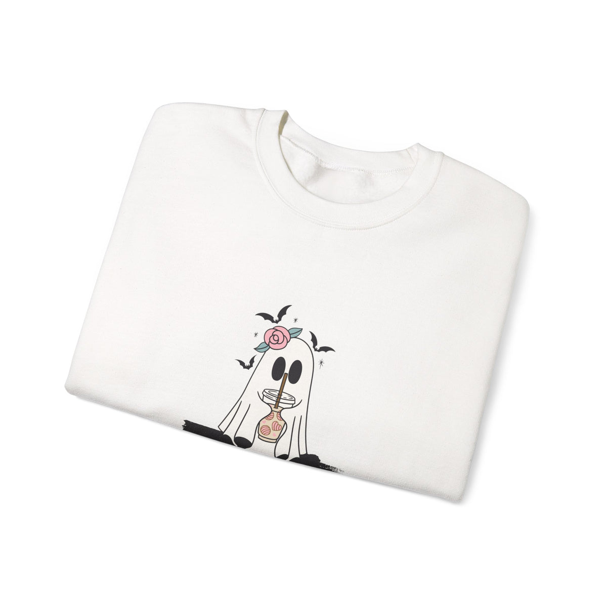 Halloween Ghost Crewneck Sweatshirt — 'Fabulous' Cute Ghost Graphic