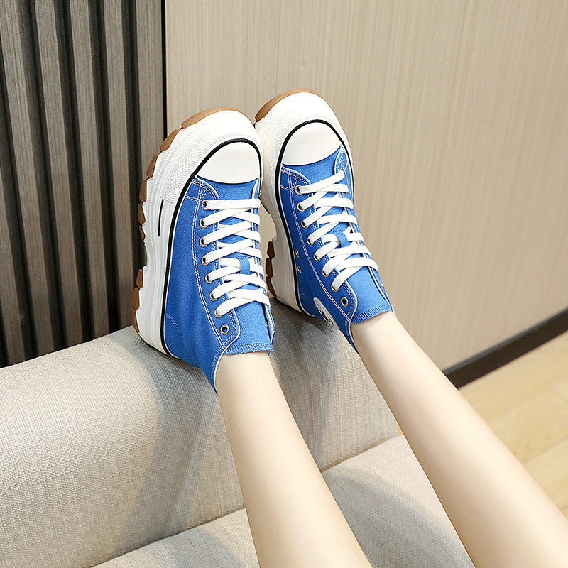 Women's Breathable High-Top Canvas Shoes for Summer