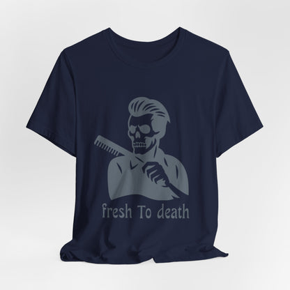 Fresh to Death Barber Skull T-Shirt