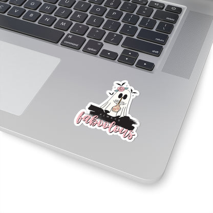 Always Faboolous Ghost Kiss-Cut Sticker — Cute Halloween Laptop Decal