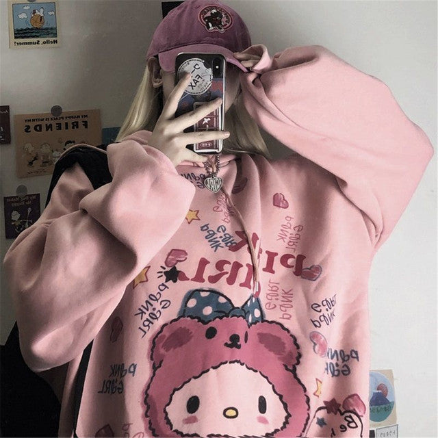 Cool Tie Dye Harajuku Hoodie for Women - Gothic Style