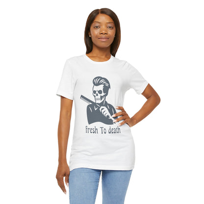 Fresh to Death Barber Skull T-Shirt