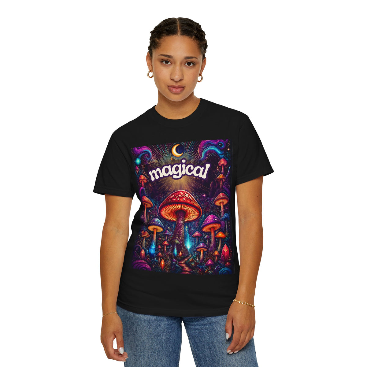 Magical Mushroom T-Shirt — Psychedelic Forest Graphic Tee