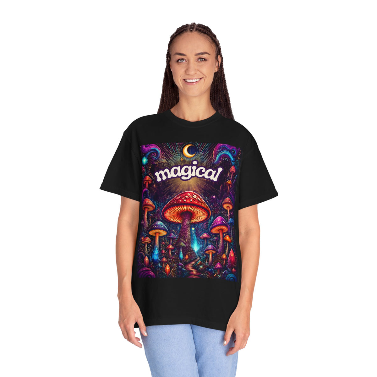 Magical Mushroom T-Shirt — Psychedelic Forest Graphic Tee