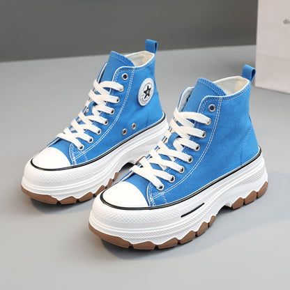 Women's Breathable High-Top Canvas Shoes for Summer