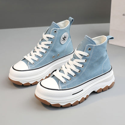 Women's Breathable High-Top Canvas Shoes for Summer
